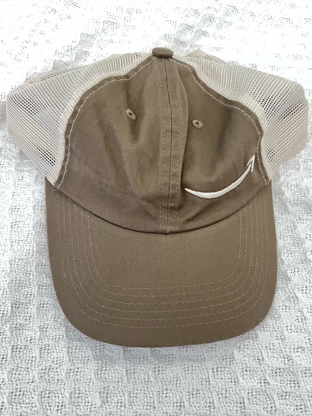 NWOT Amazon Employee Baseball Cap SnapBack Taupe and Stone One Size E-swag